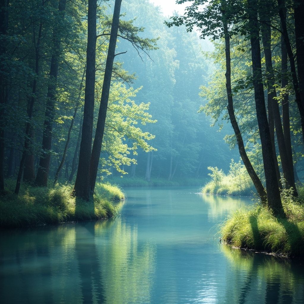 Serene natural landscape representing calm and balance